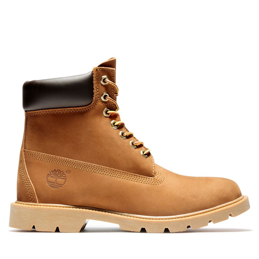 Bocanci De Zapada Timberland Barbati Maro - 6-Inch Basic Waterproof W/Padded Collar - Romania - NFZM